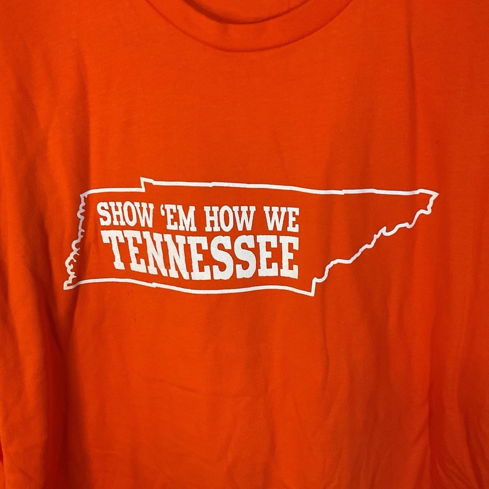 New " Show 'em How We Tennessee" T-shirt Orange Size Large